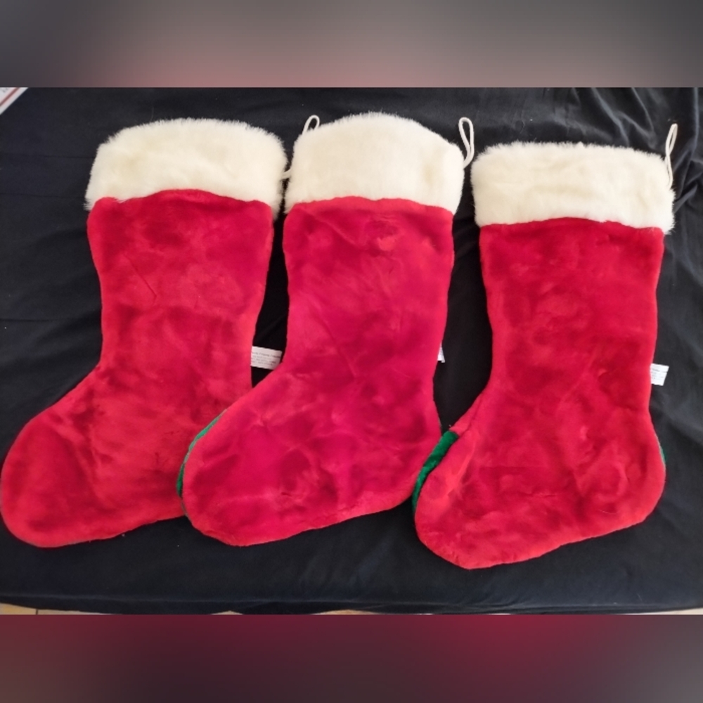 3 Vintage 1990s Quality JC Penny's Christmas Collection Plush Attached - Picture 2 of 12